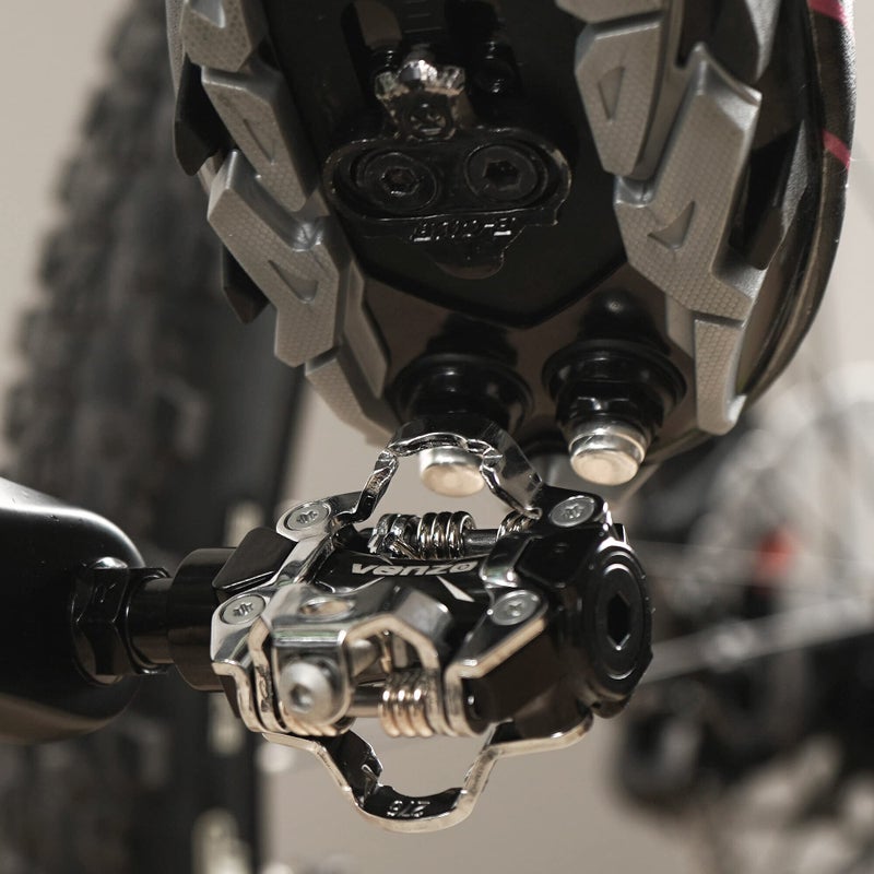 VENZO MTB Mountain Bike Sealed Clipless Pedals Compatible with Shimano SPD Type Cleats SM-SH51 MTB Shoes - Easy Clip in - Image 5
